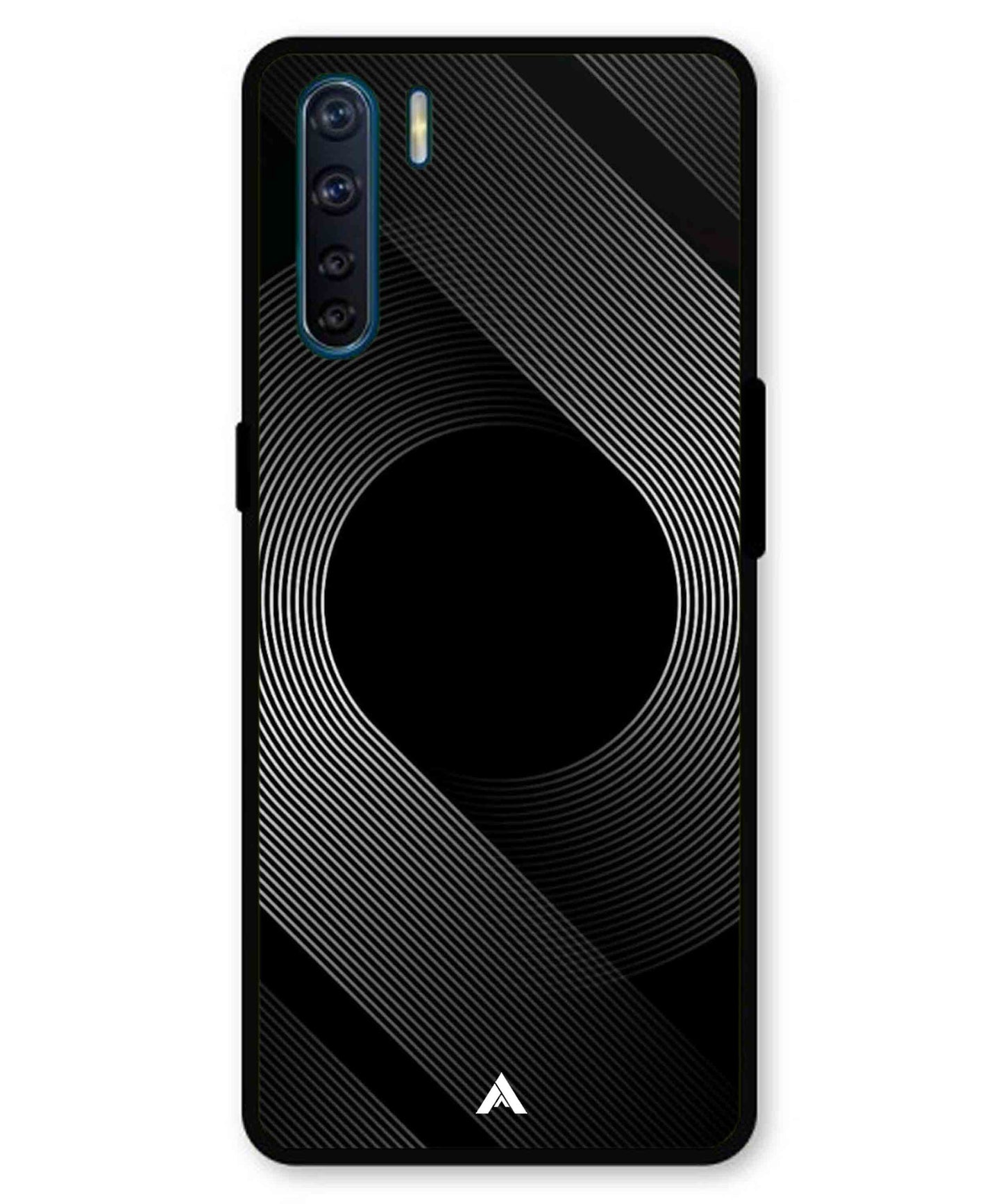 Stripe Pattern 14 Metal Back Cover Phone Case for Oppo A91