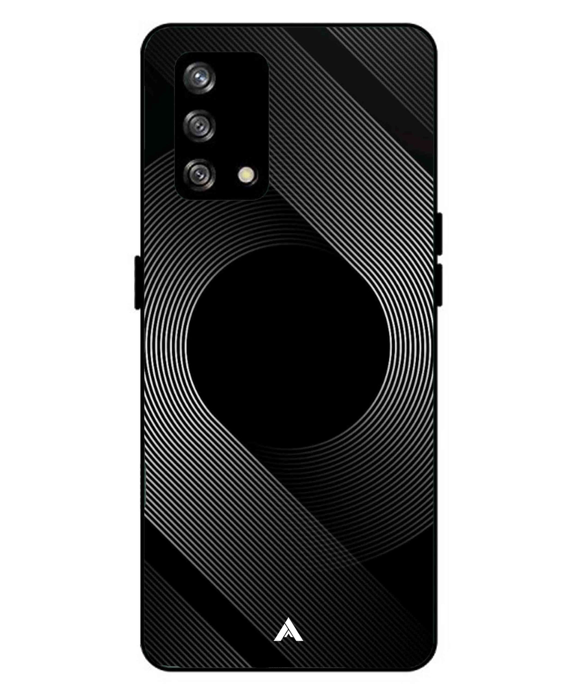 Stripe Pattern 14 Metal Back Cover Phone Case for Oppo A93