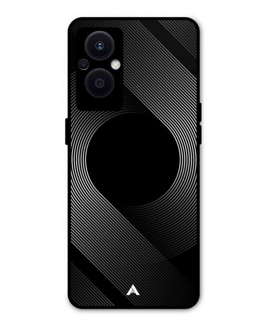 Stripe Pattern 14 Metal Back Cover Phone Case for Oppo F21 Pro 5G
