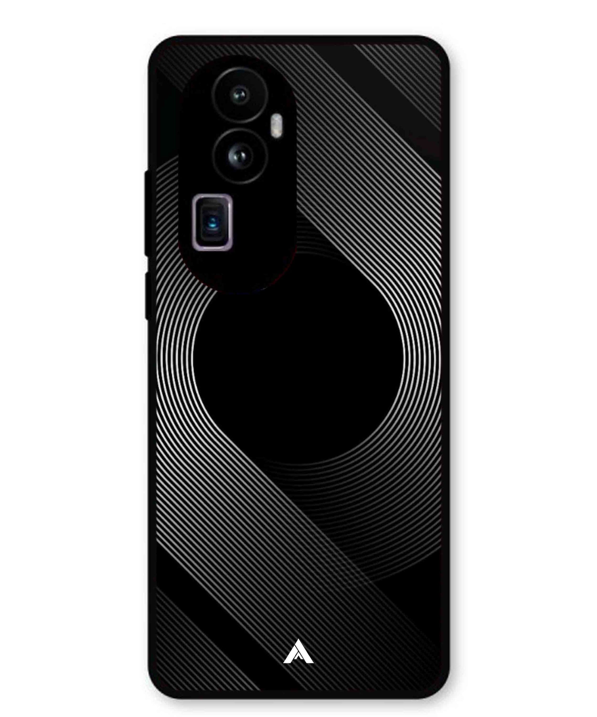 Stripe Pattern 14 Metal Back Cover Phone Case for Oppo Reno 10 Pro Plus