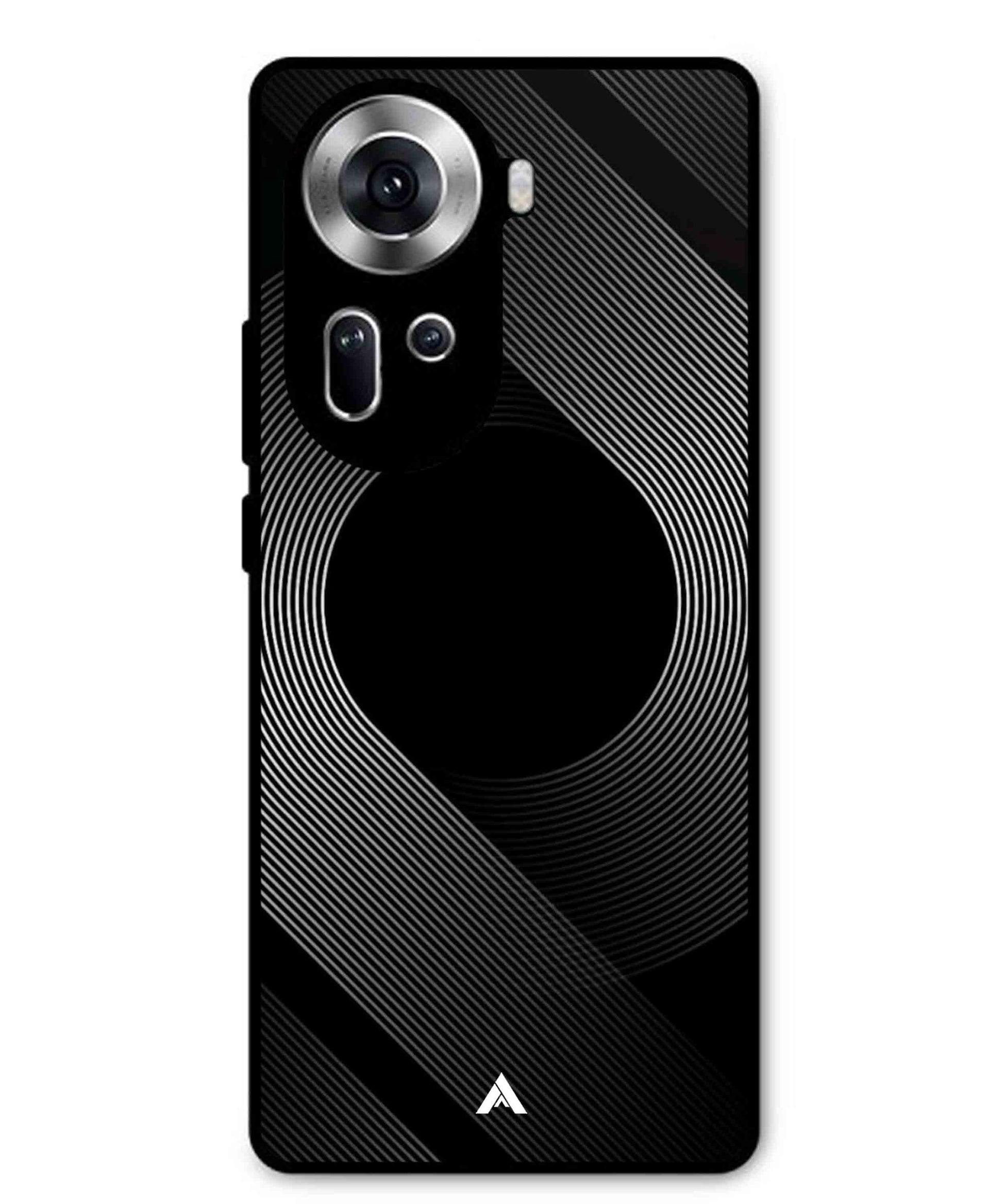 Stripe Pattern 14 Metal Back Cover Phone Case for Oppo Reno 11