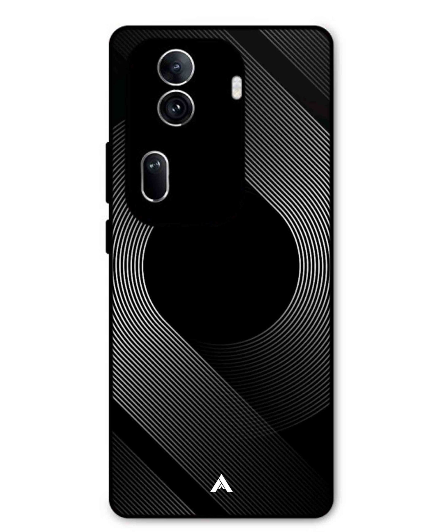 Stripe Pattern 14 Metal Back Cover Phone Case for Oppo Reno 11 Pro