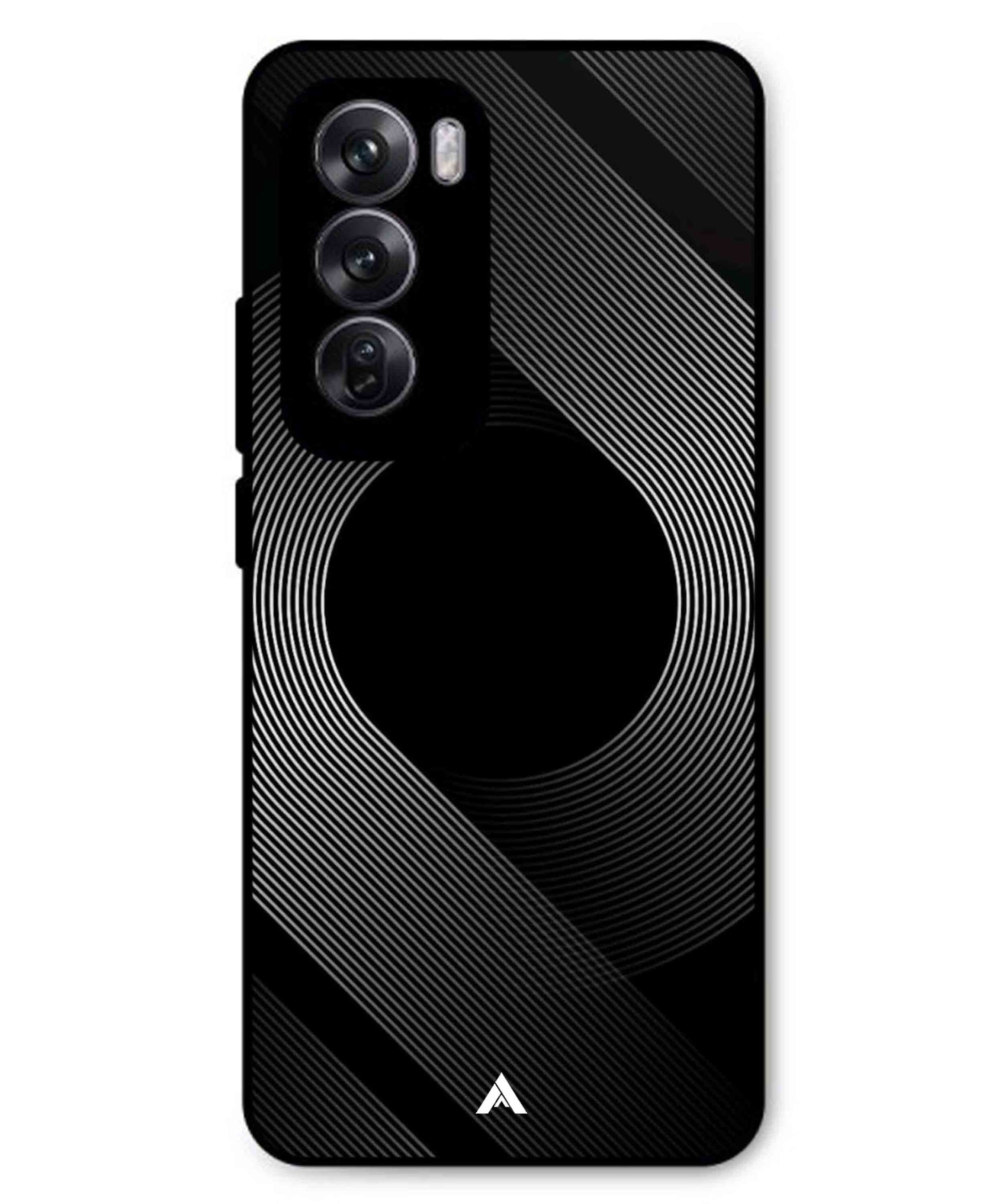 Stripe Pattern 14 Metal Back Cover Phone Case for Oppo Reno 12