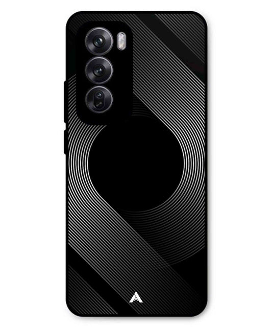 Stripe Pattern 14 Metal Back Cover Phone Case for Oppo Reno 12 Pro