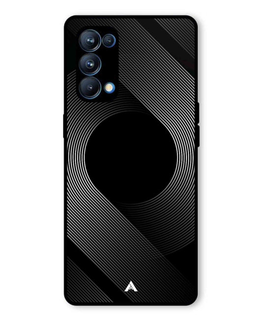 Stripe Pattern 14 Metal Back Cover Phone Case for Oppo Reno 5 Pro