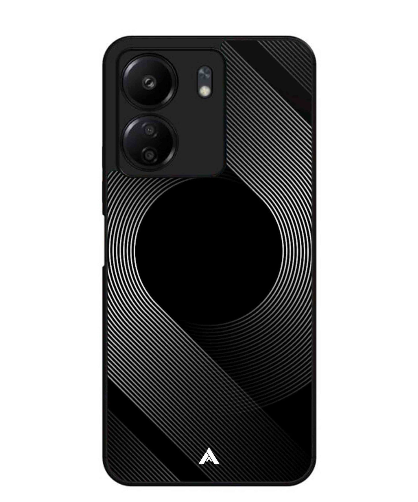 Stripe Pattern 14 Metal Back Cover Phone Case for Poco C65