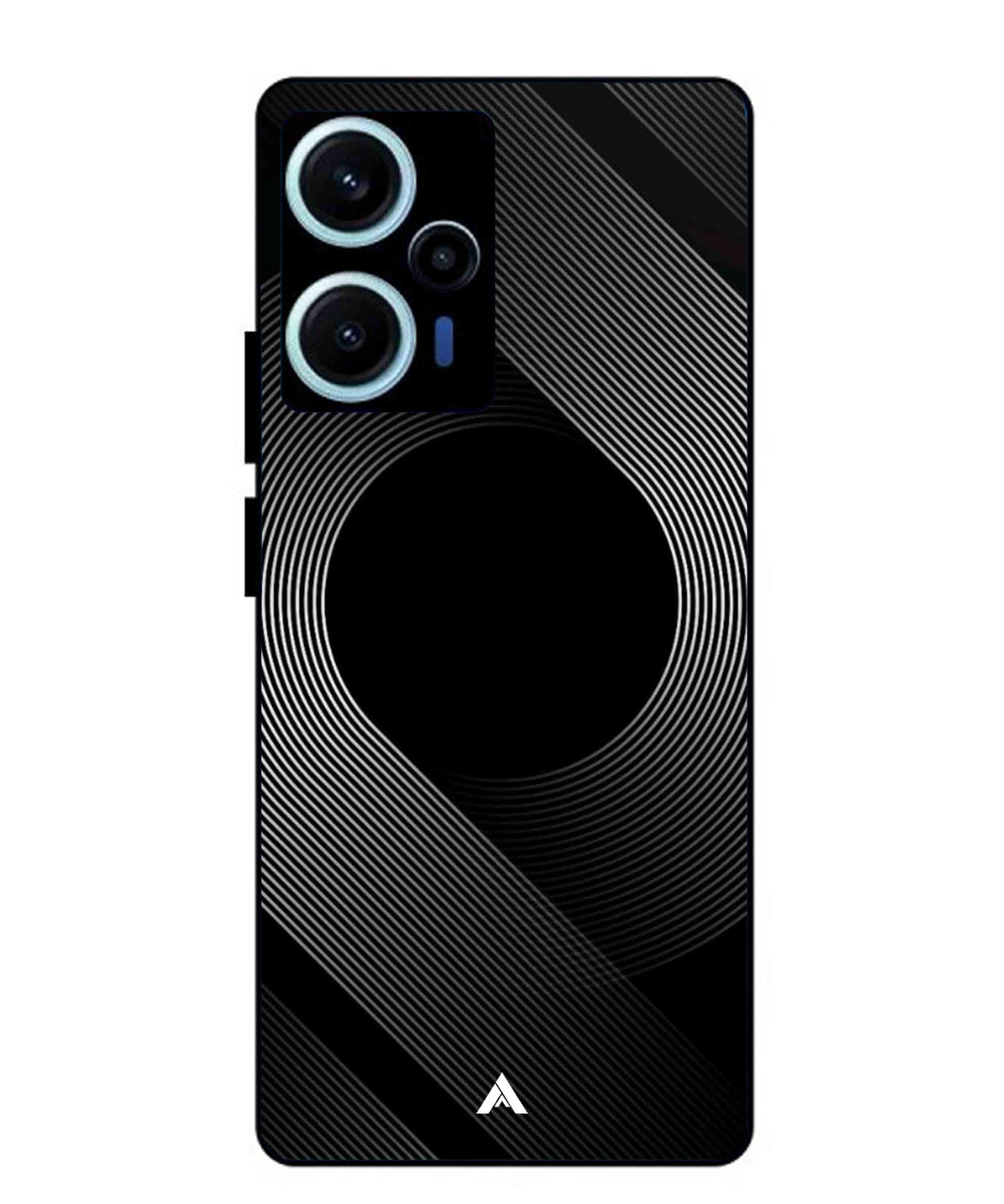 Stripe Pattern 14 Metal Back Cover Phone Case for Poco F5