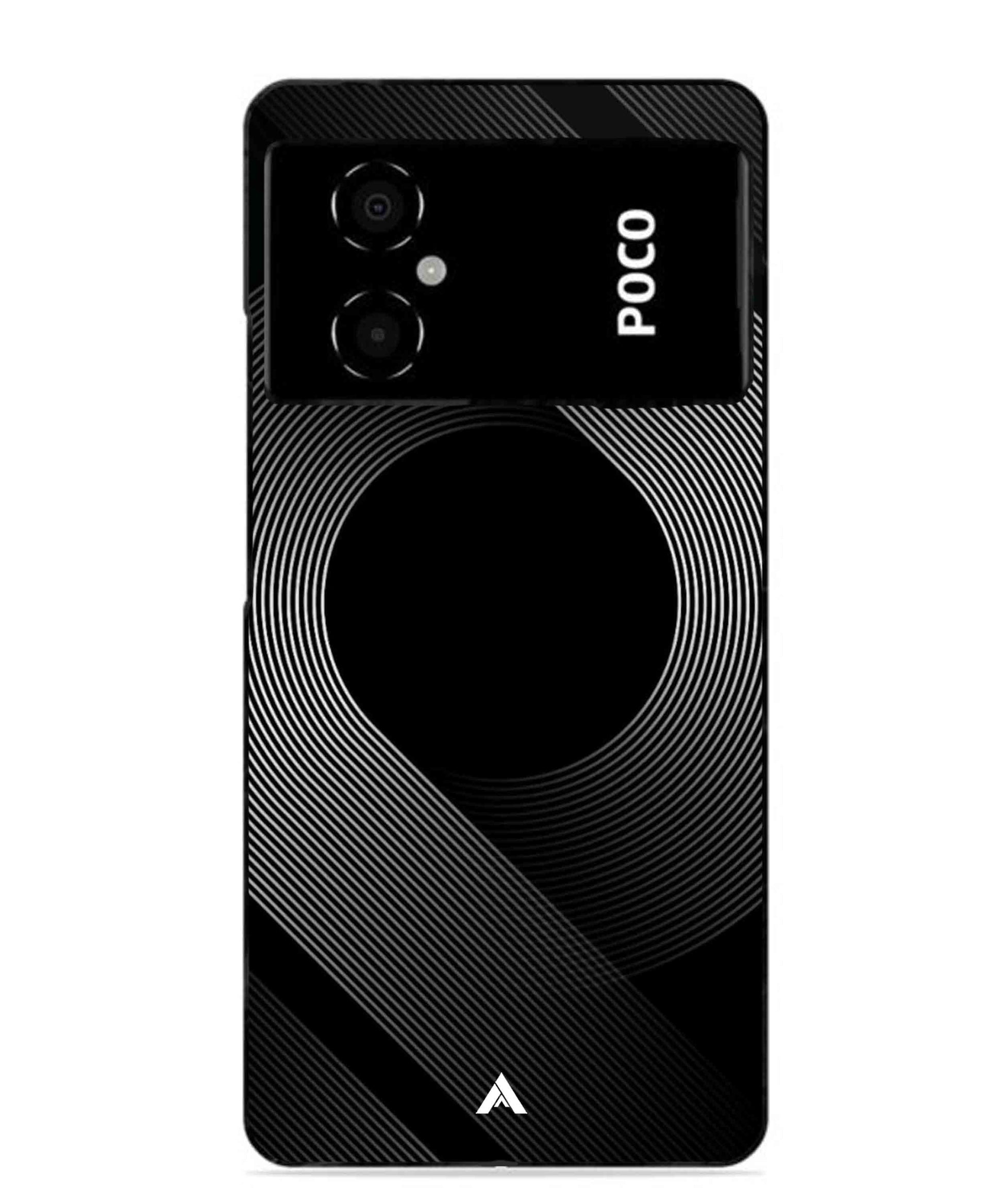 Stripe Pattern 14 Metal Back Cover Phone Case for Poco M4 5G