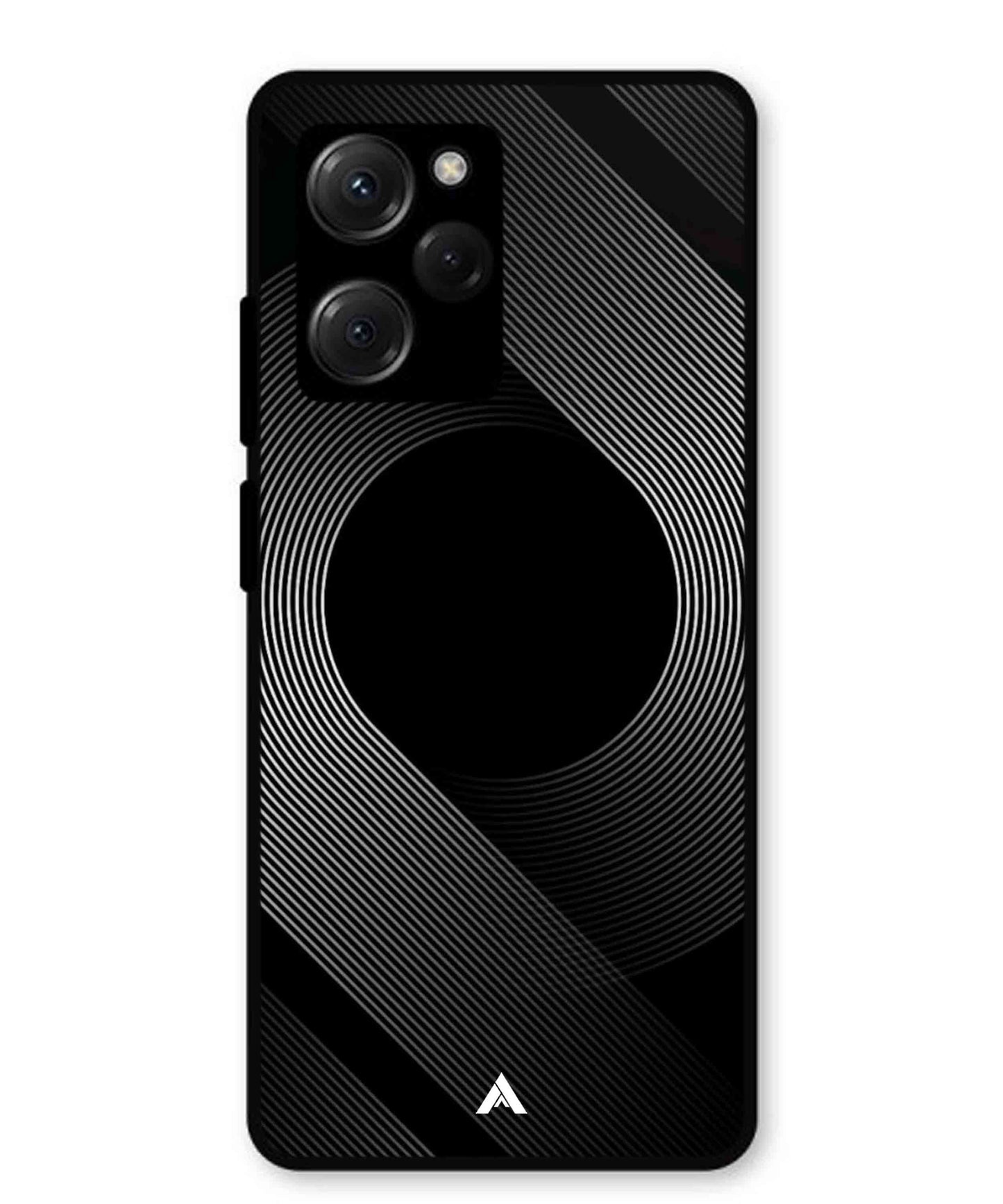 Stripe Pattern 14 Metal Back Cover Phone Case for Poco X5 Pro