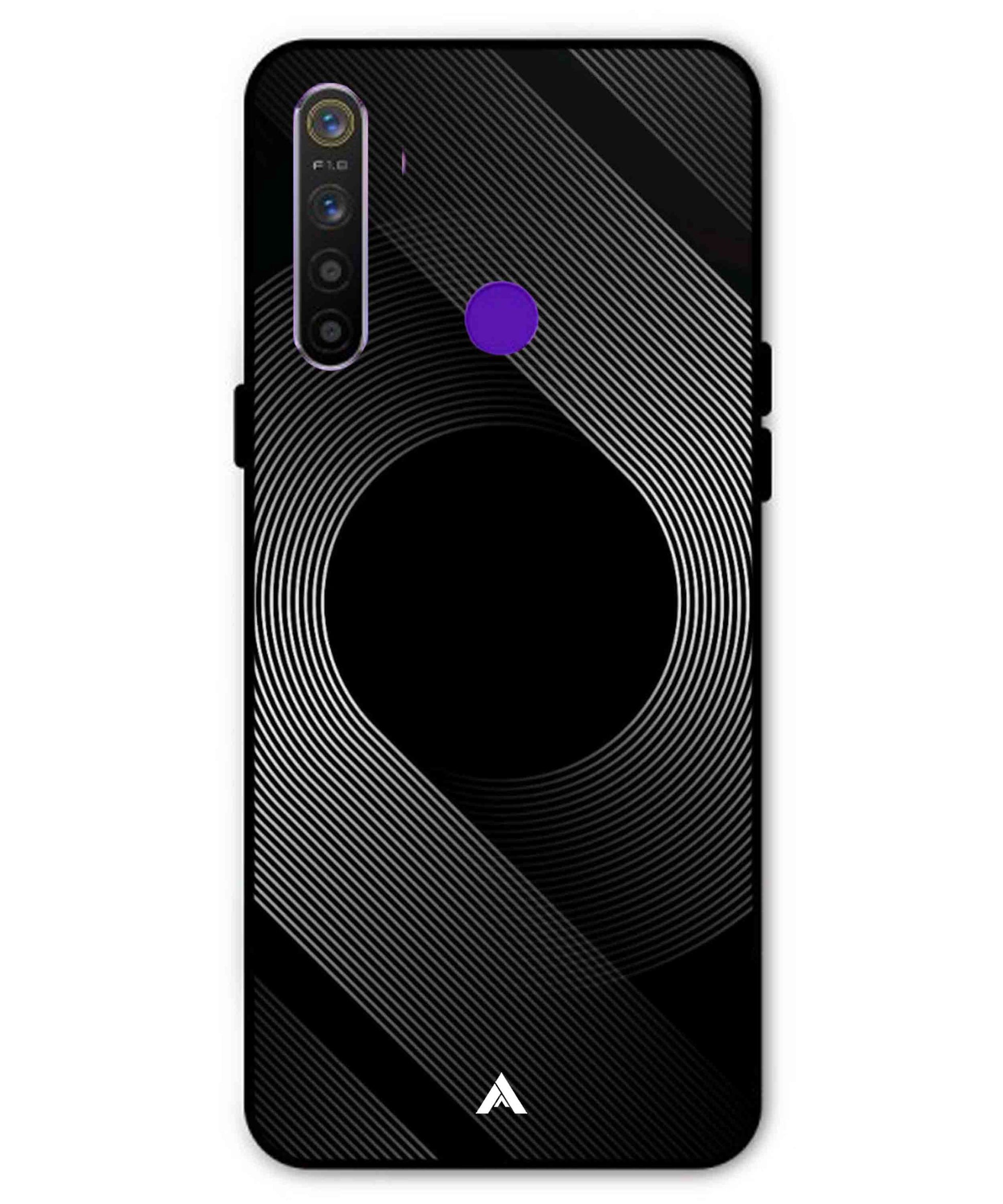 Stripe Pattern 14 Metal Back Cover Phone Case for Realme 5