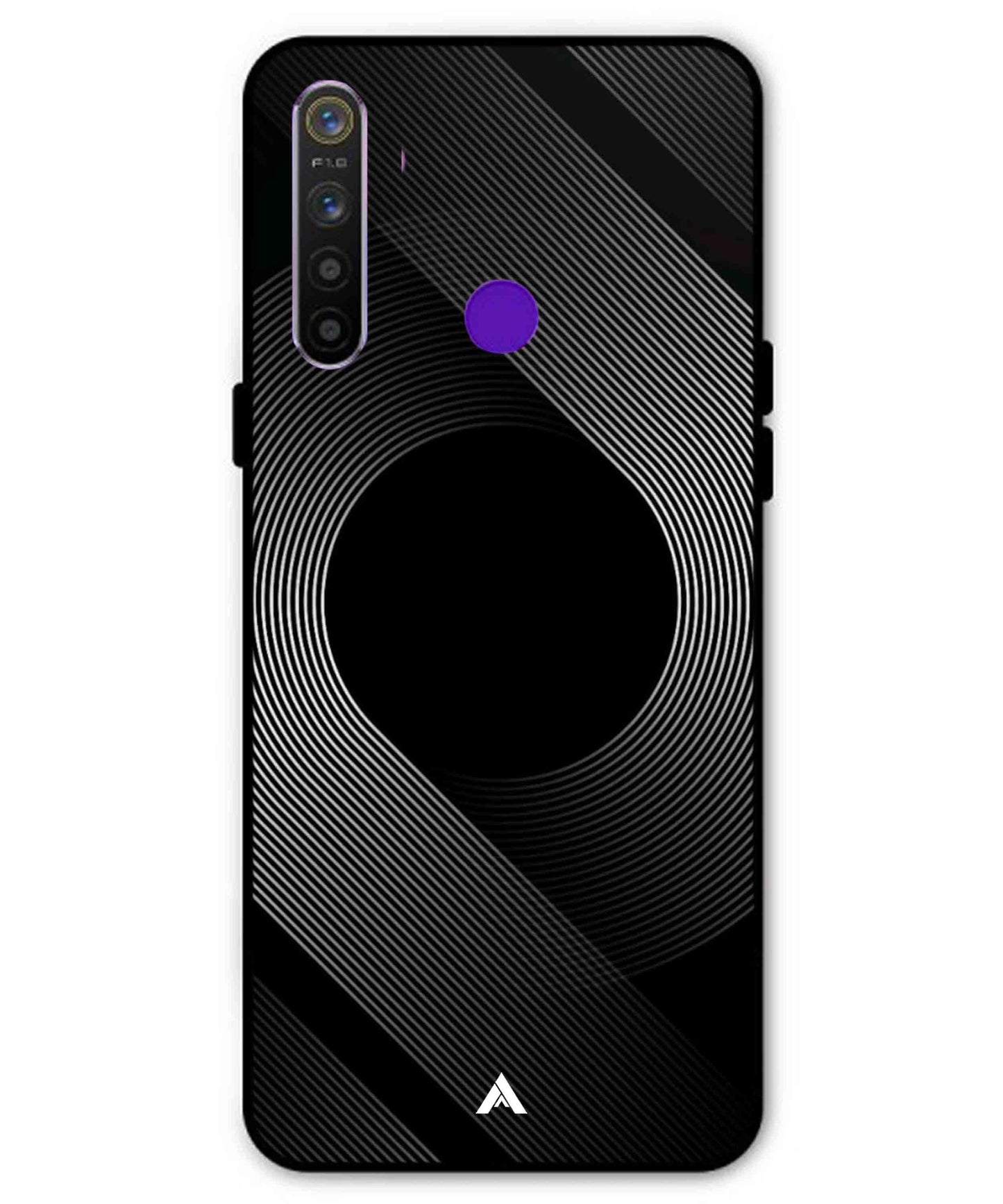 Stripe Pattern 14 Metal Back Cover Phone Case for Realme 5i