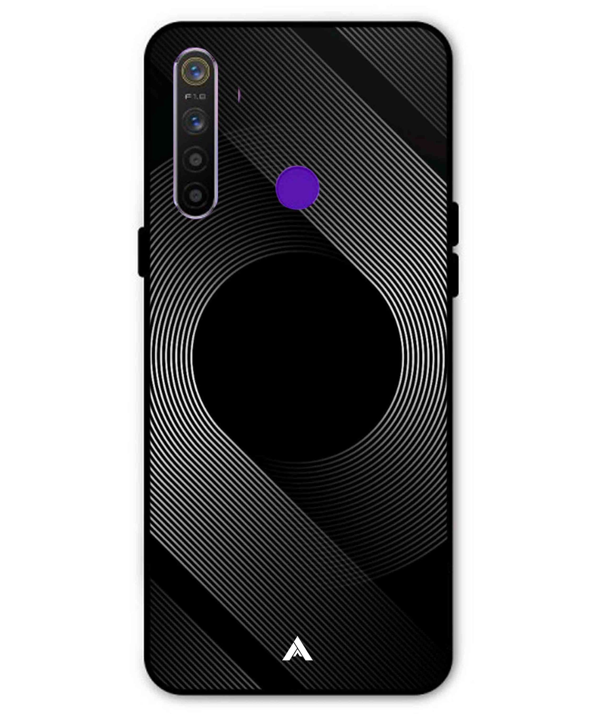 Stripe Pattern 14 Metal Back Cover Phone Case for Realme 5i