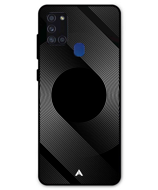 Stripe Pattern 14 Metal Back Cover Phone Case for Samsung Galaxy A21s