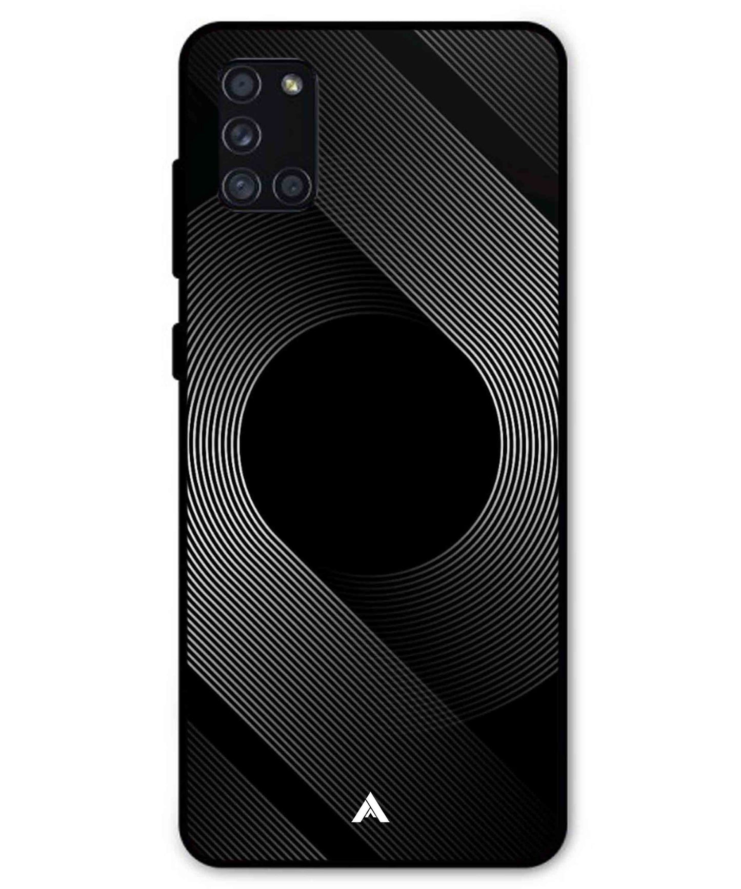 Stripe Pattern 14 Metal Back Cover Phone Case for Samsung Galaxy A31