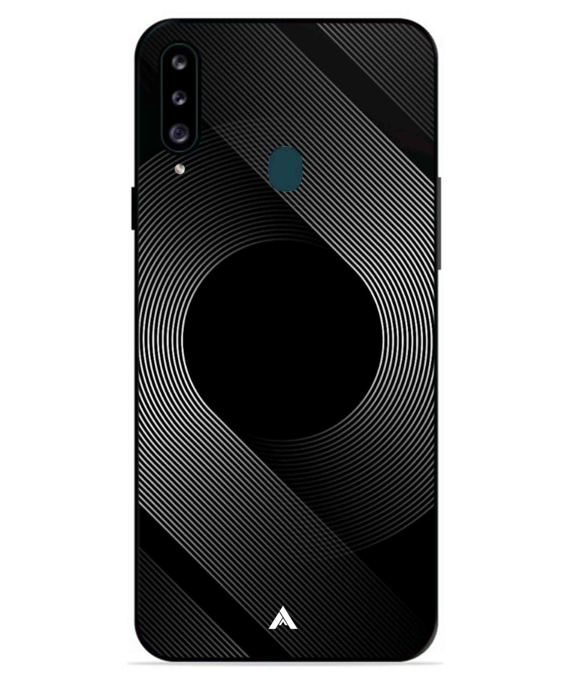 Stripe Pattern 14 Metal Back Cover Phone Case for Samsung Galaxy A70s