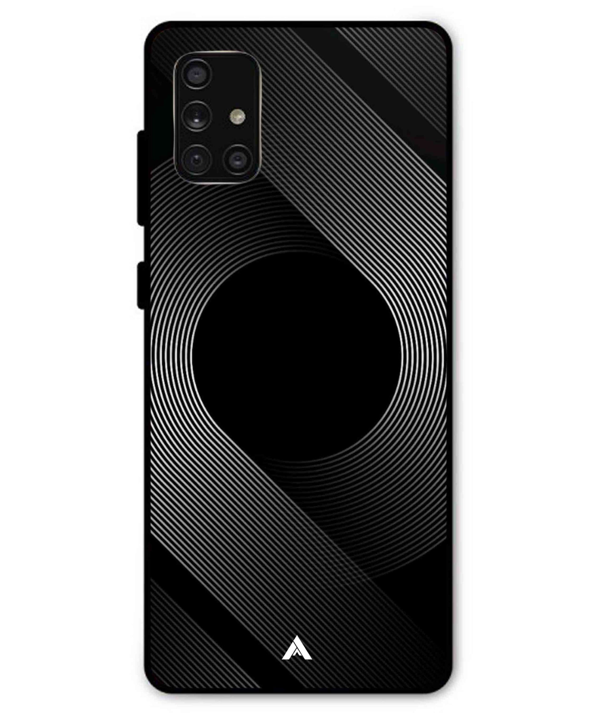 Stripe Pattern 14 Metal Back Cover Phone Case for Samsung Galaxy A71