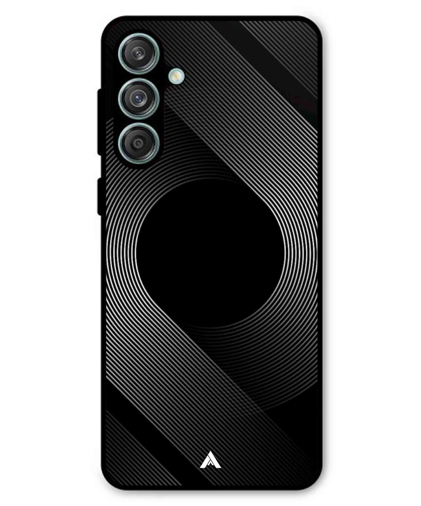Stripe Pattern 14 Metal Back Cover Phone Case for Samsung Galaxy M55