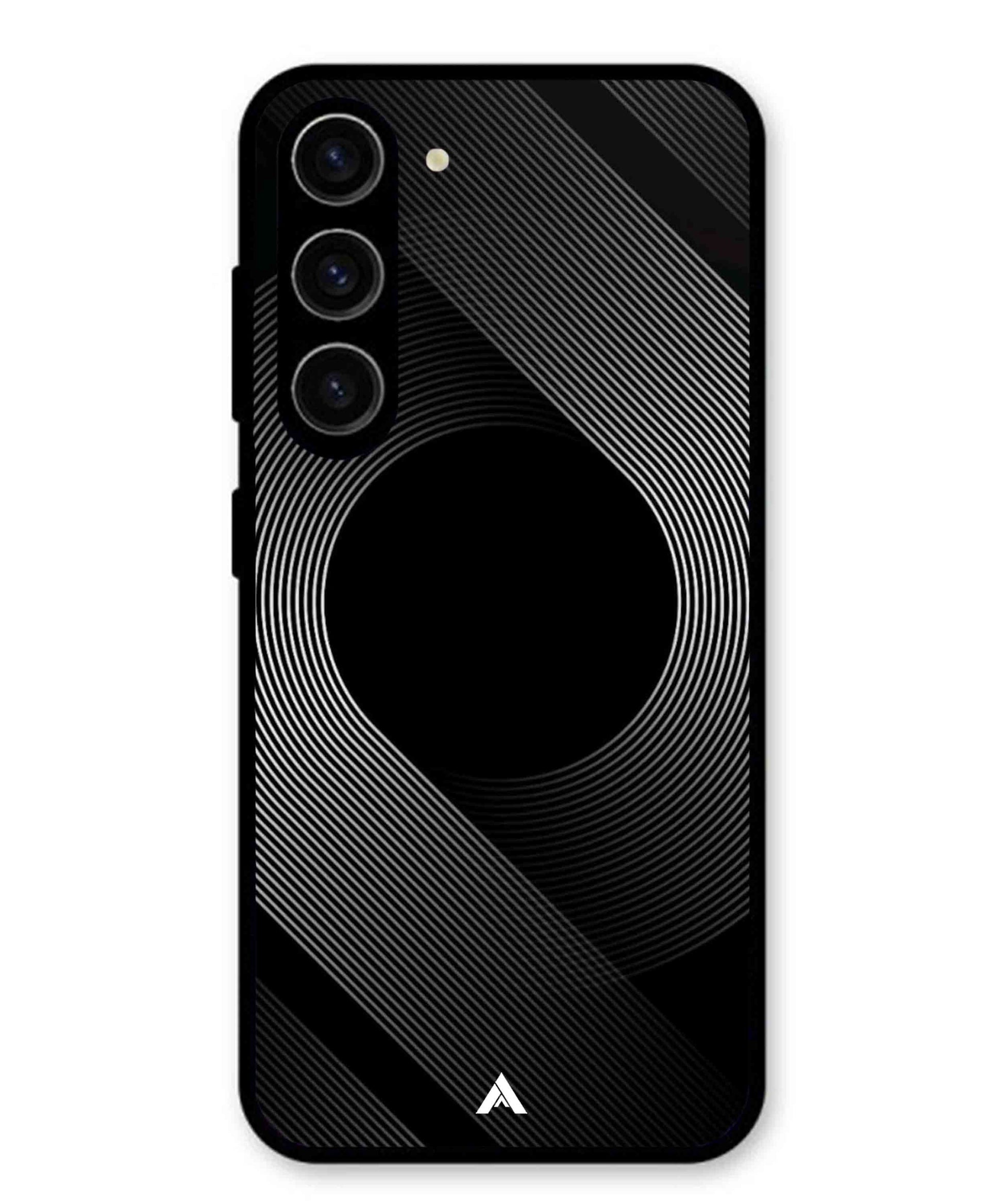 Stripe Pattern 14 Metal Back Cover Phone Case for Samsung Galaxy S23