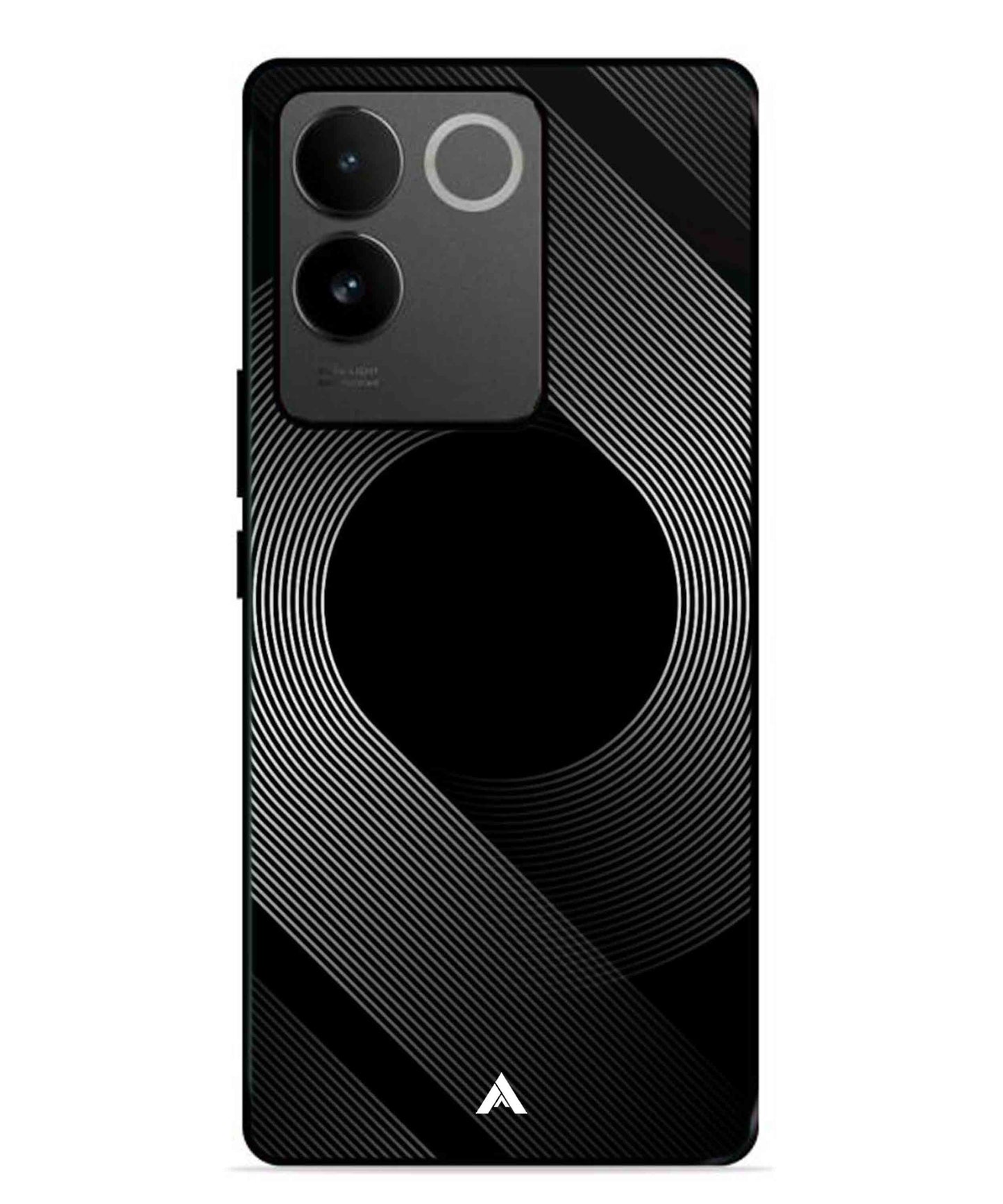Stripe Pattern 14 Metal Back Cover Phone Case for Vivo T2 Pro