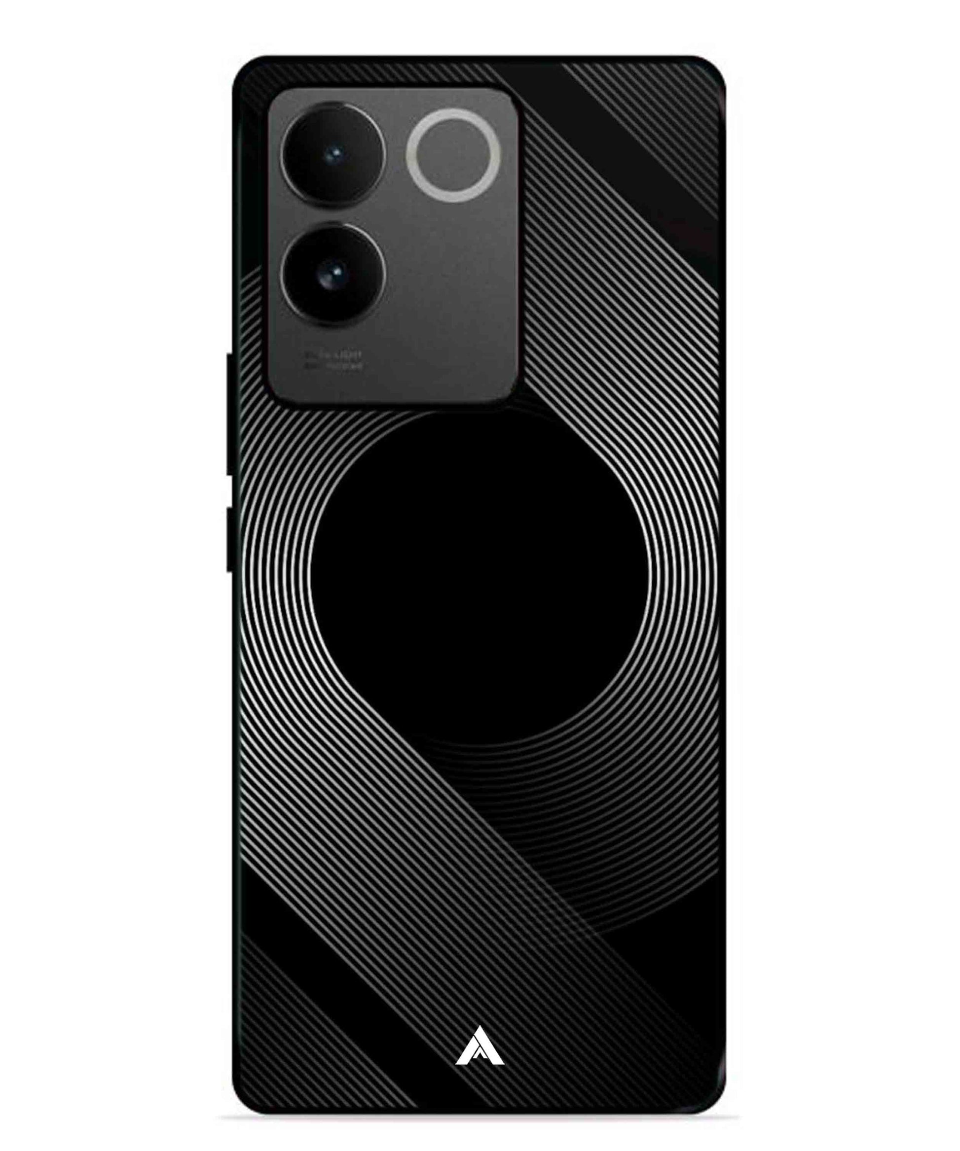 Stripe Pattern 14 Metal Back Cover Phone Case for Vivo T2 Pro