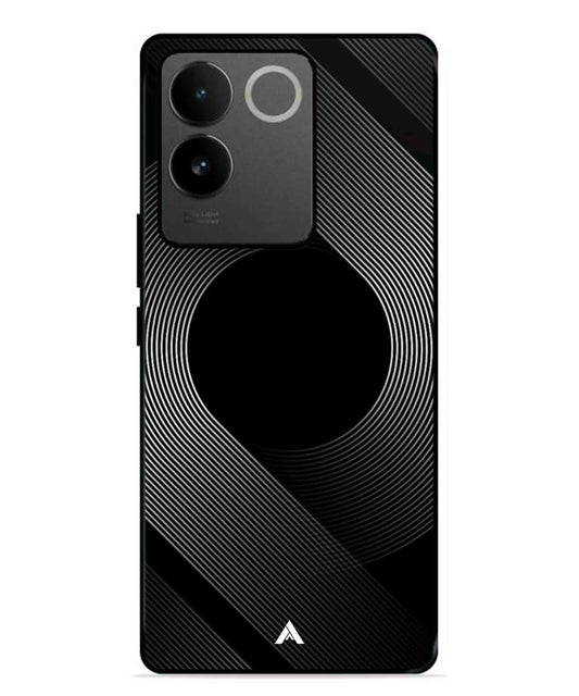 Stripe Pattern 14 Metal Back Cover Phone Case for Vivo T2 Pro