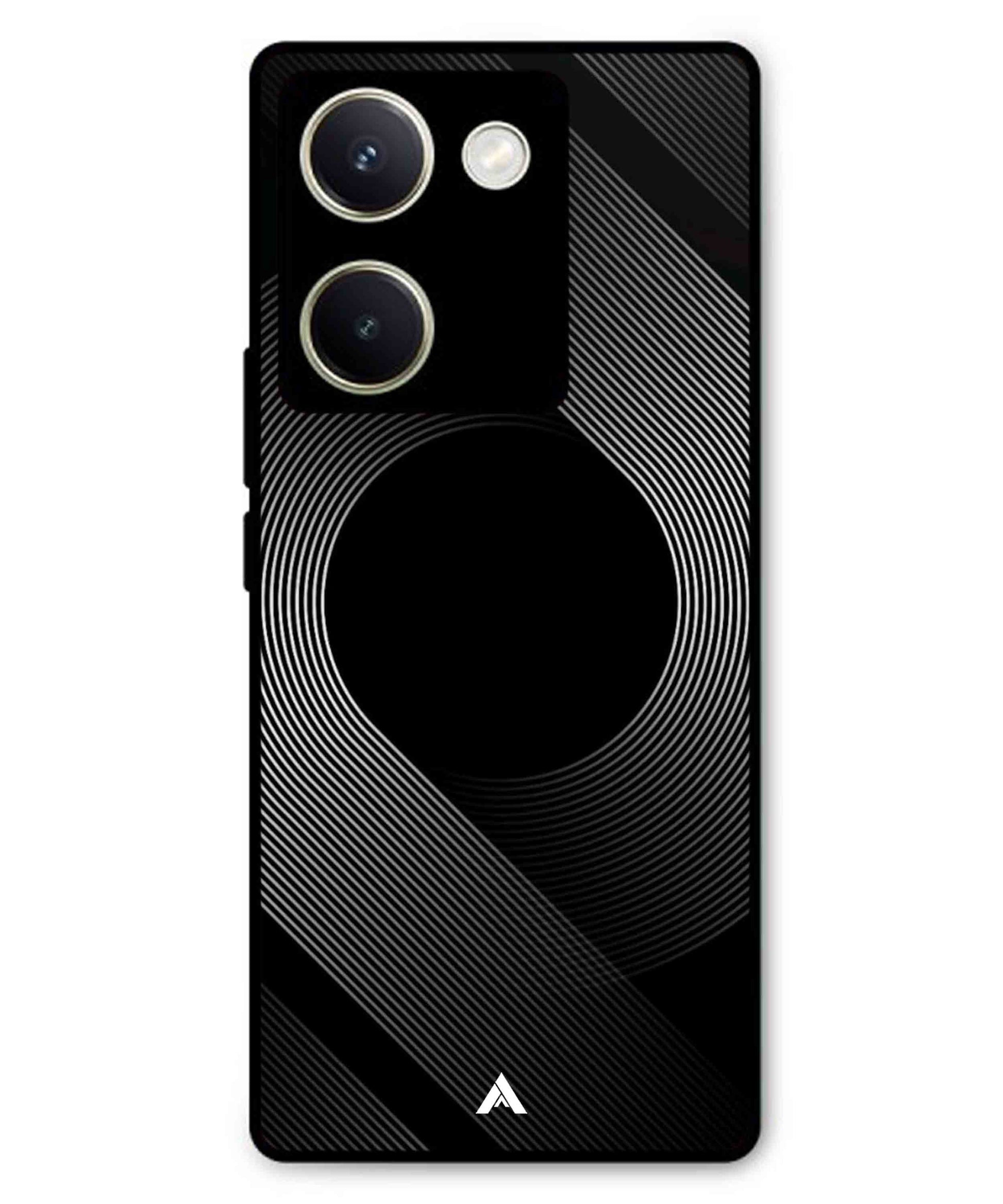 Stripe Pattern 14 Metal Back Cover Phone Case for Vivo Y300 Plus