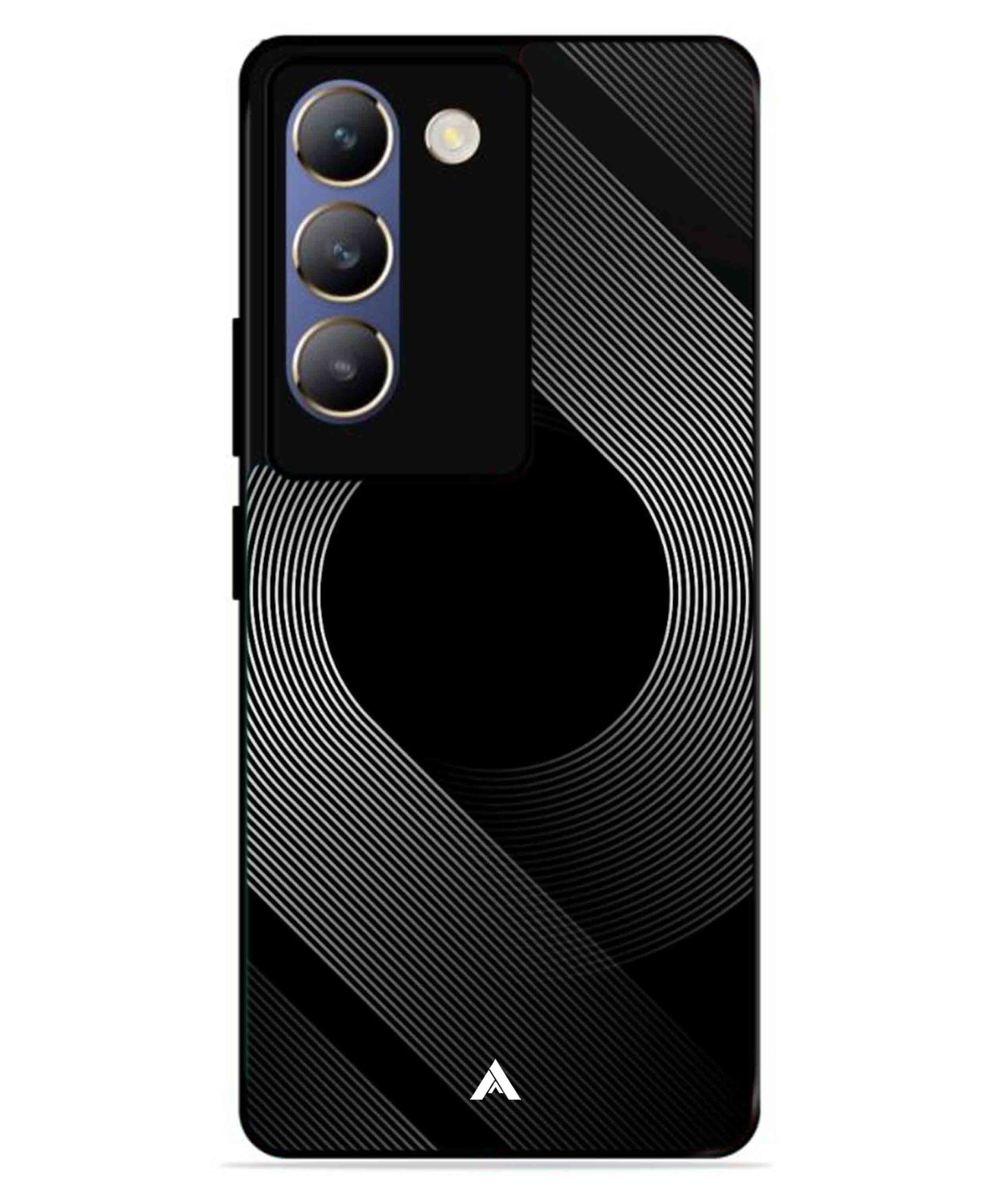 Stripe Pattern 14 Metal Back Cover Phone Case for Vivo v30 Lite