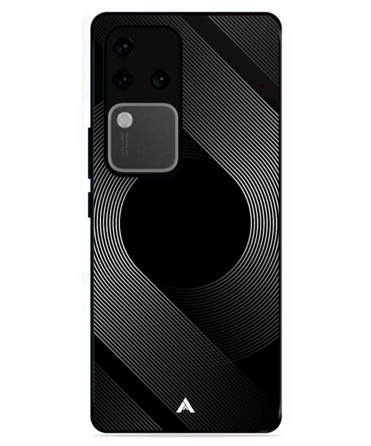 Stripe Pattern 14 Metal Back Cover Phone Case for Vivo v30 Pro