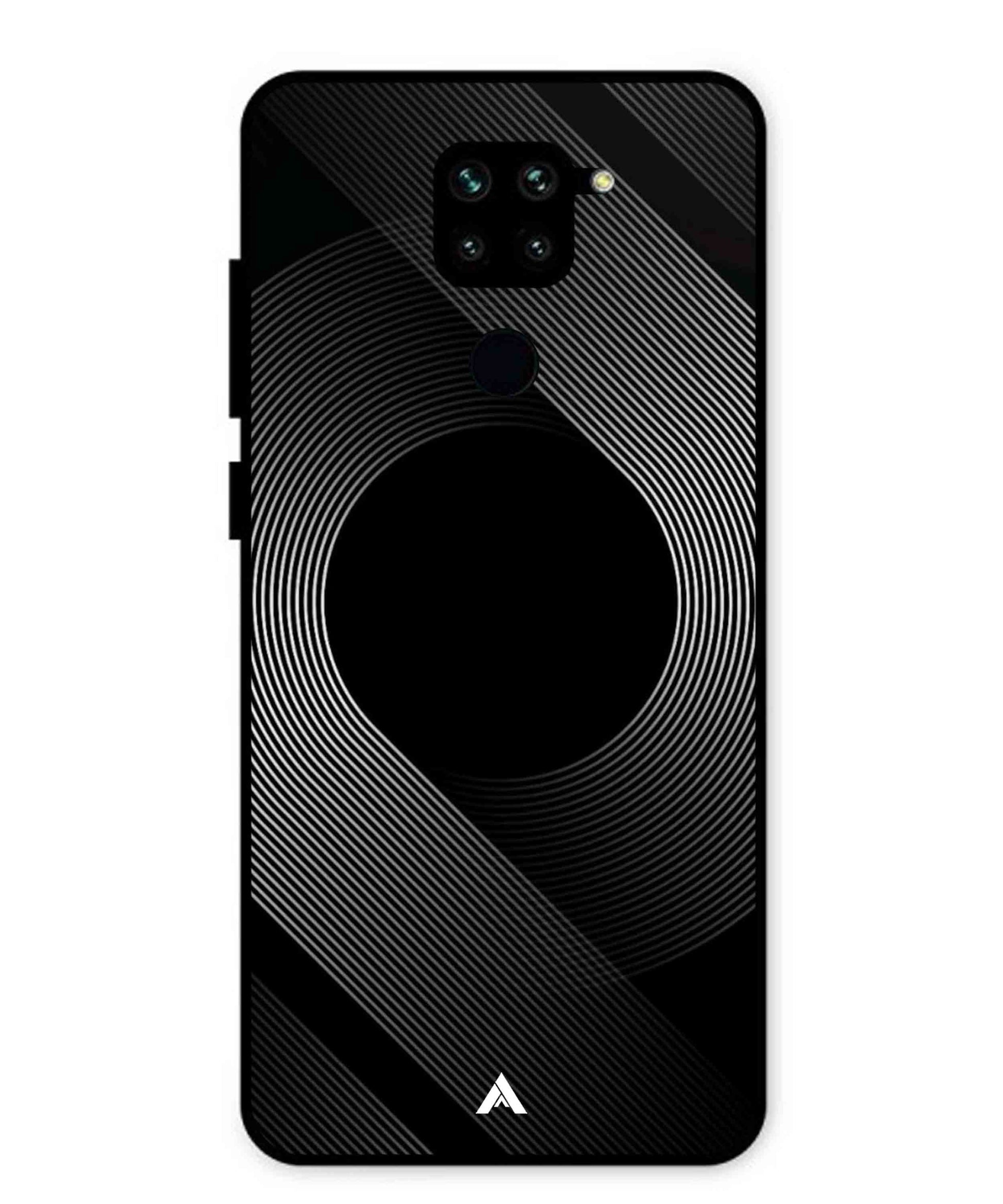 Stripe Pattern 14 Metal Back Cover Phone Case for Xiaomi Redmi Note 9
