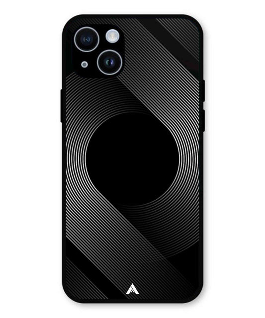 Stripe Pattern 14 Metal Back Cover Phone Case for iPhone 14 Plus