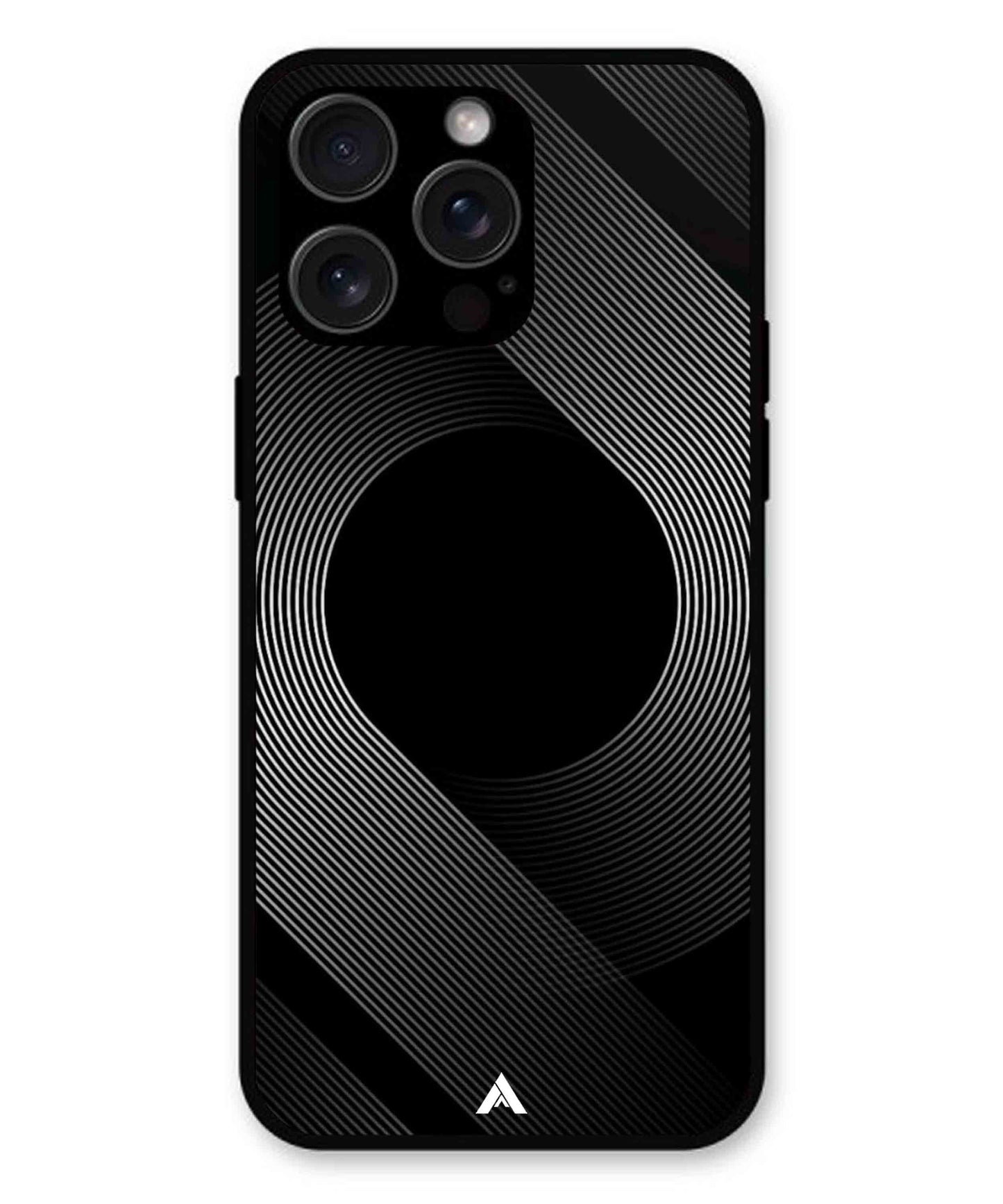 Stripe Pattern 14 Metal Back Cover Phone Case for iPhone 14 Pro Max