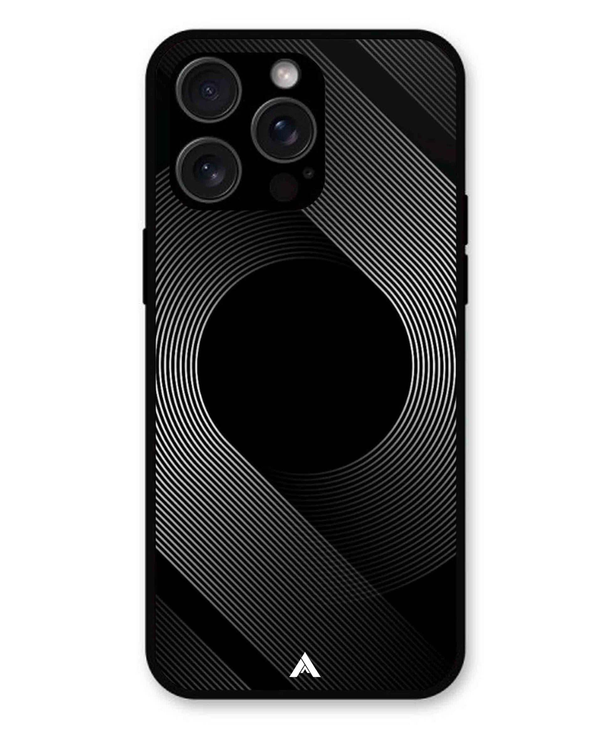 Stripe Pattern 14 Metal Back Cover Phone Case for iPhone 14 Pro Max