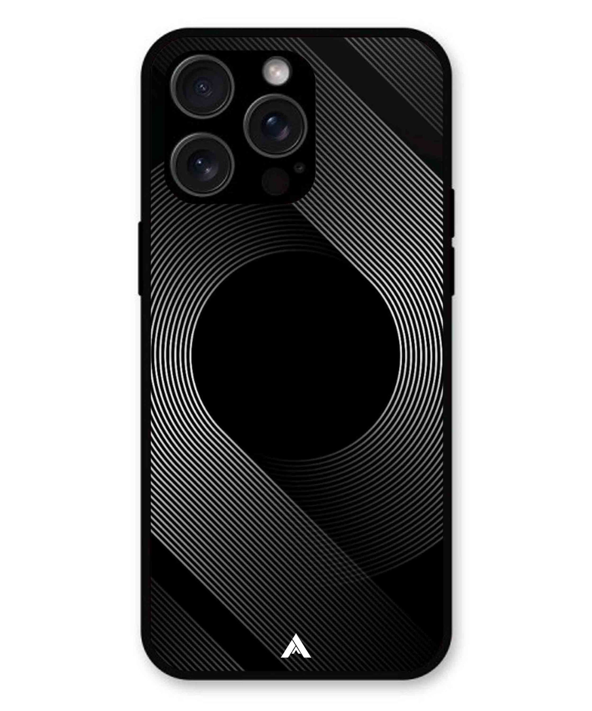 Stripe Pattern 14 Metal Back Cover Phone Case for iPhone 15 Pro Max