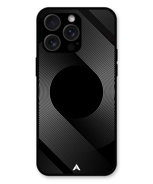 Stripe Pattern 14 Metal Back Cover Phone Case for iPhone 15 Pro Max