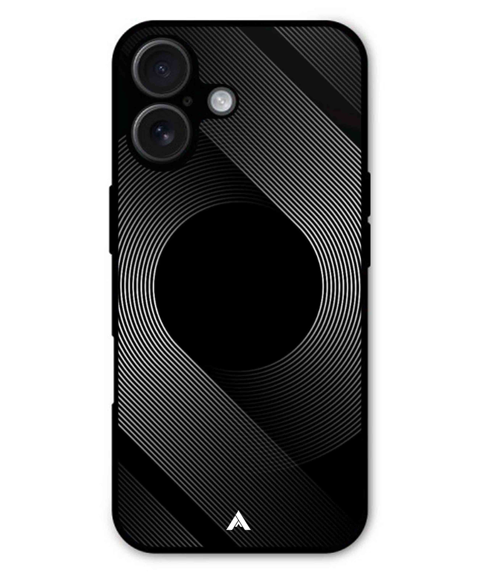 Stripe Pattern 14 Metal Back Cover Phone Case for iPhone 16 Plus