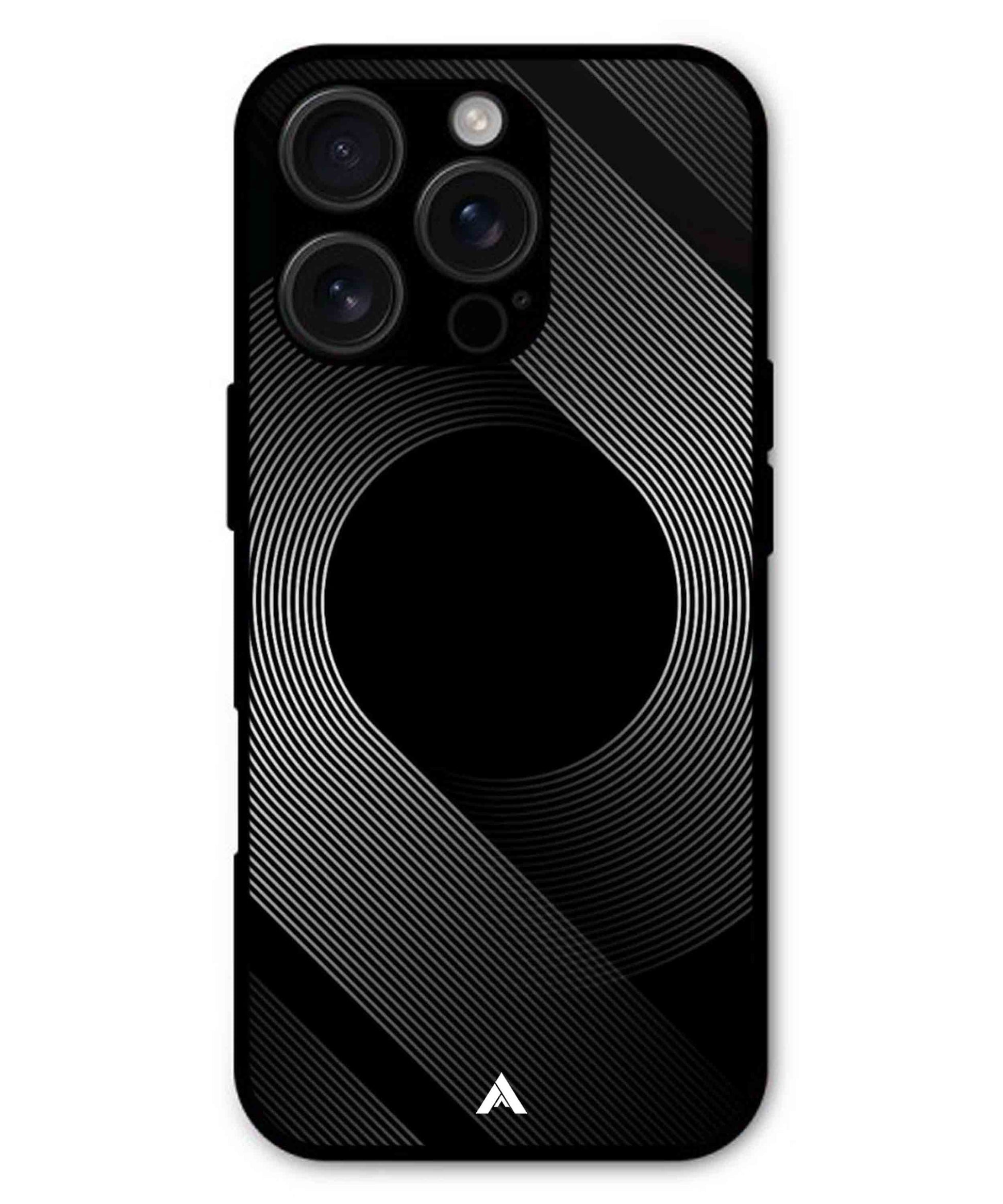 Stripe Pattern 14 Metal Back Cover Phone Case for iPhone 16 Pro