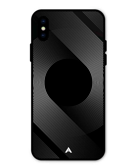 Stripe Pattern 14 Metal Back Cover Phone Case for iPhone X