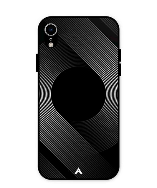 Stripe Pattern 14 Metal Back Cover Phone Case for iPhone Xr