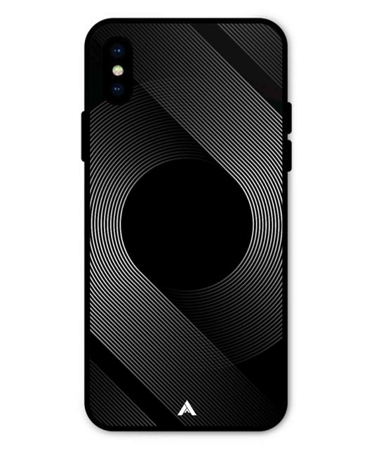 Stripe Pattern 14 Metal Back Cover Phone Case for iPhone Xs