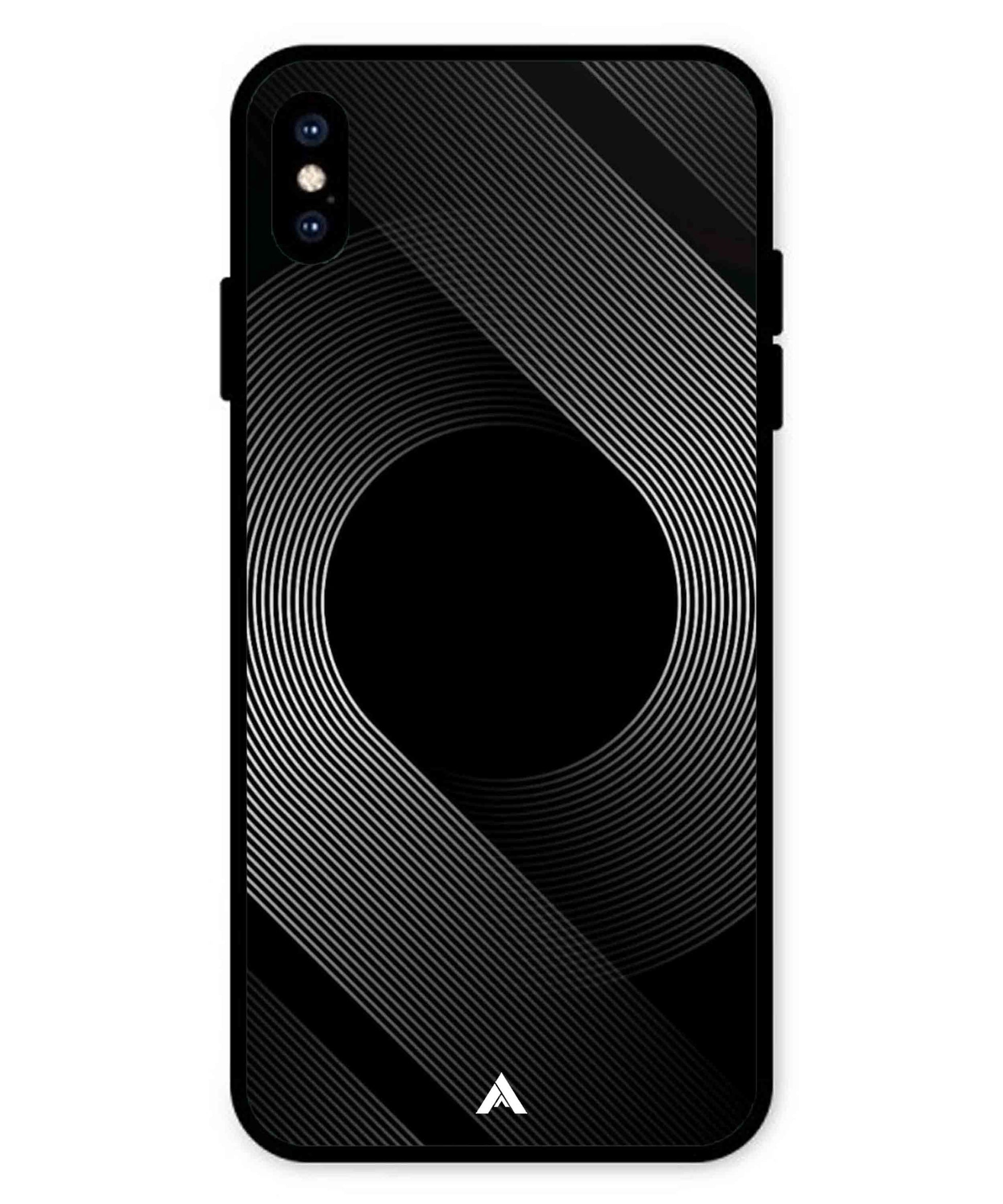 Stripe Pattern 14 Metal Back Cover Phone Case for iPhone Xs Max