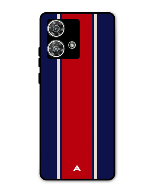 Stripe Pattern 15 Metal Back Cover Phone Case for Moto Edge 40 Neo