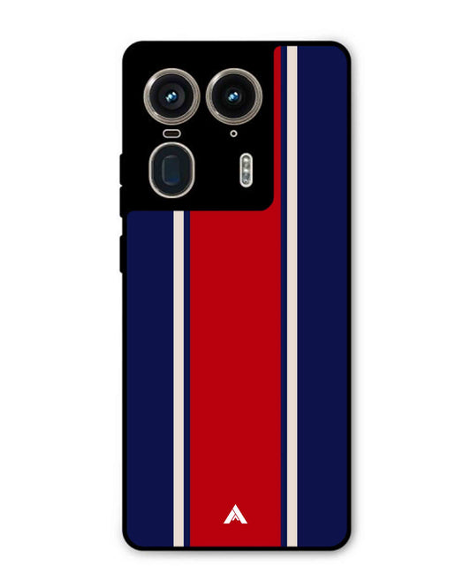 Stripe Pattern 15 Metal Back Cover Phone Case for Moto Edge 50 Ultra