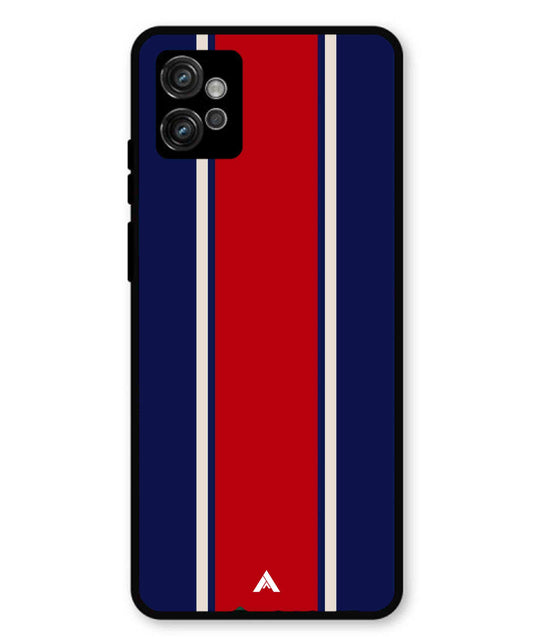 Stripe Pattern 15 Metal Back Cover Phone Case for Moto G32