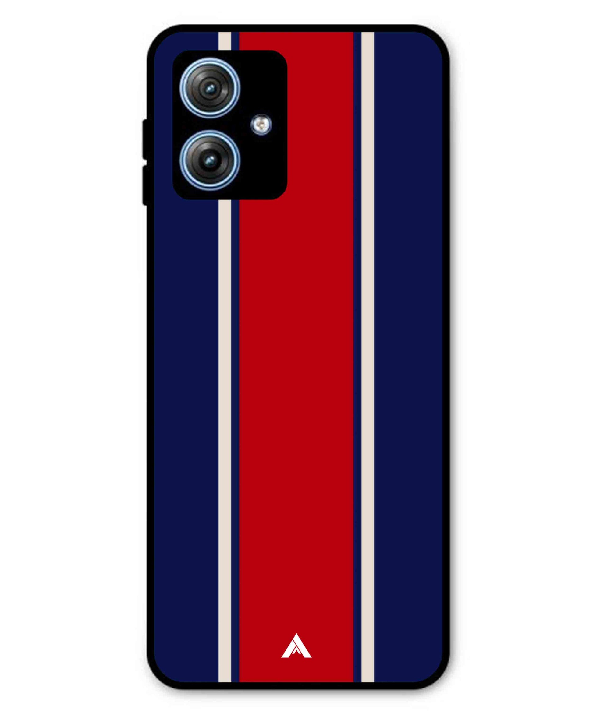 Stripe Pattern 15 Metal Back Cover Phone Case for Moto G54