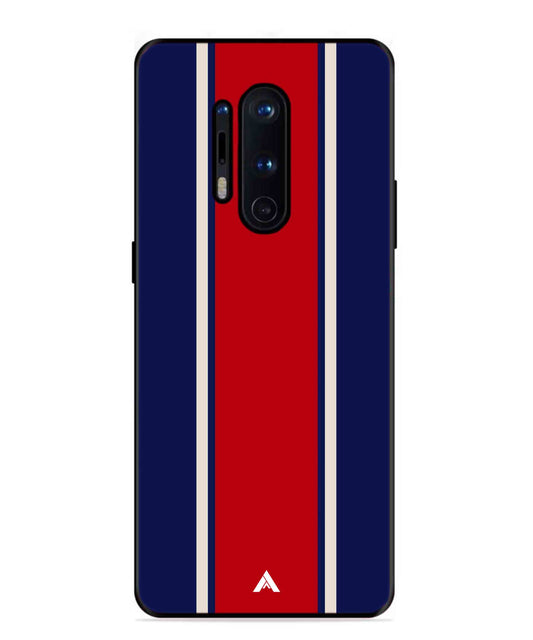 Stripe Pattern 15 Metal Back Cover Phone Case for Oneplus 8 Pro