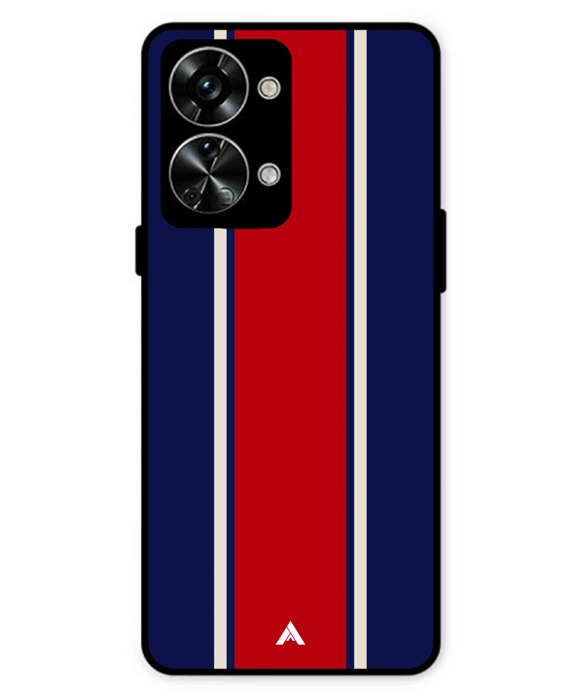 Stripe Pattern 15 Metal Back Cover Phone Case for Oneplus Nord 2T