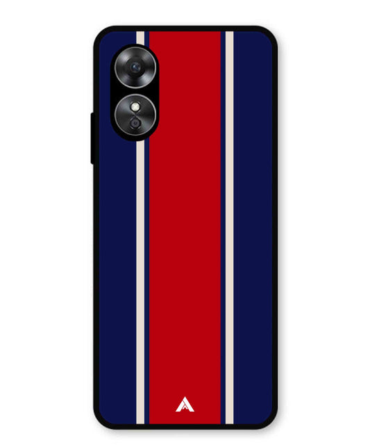Stripe Pattern 15 Metal Back Cover Phone Case for Oppo A17K