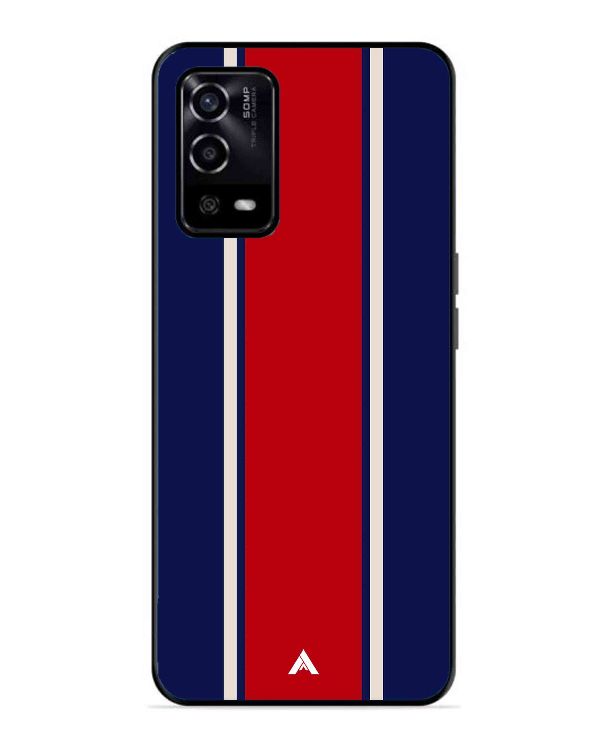 Stripe Pattern 15 Metal Back Cover Phone Case for Oppo A55