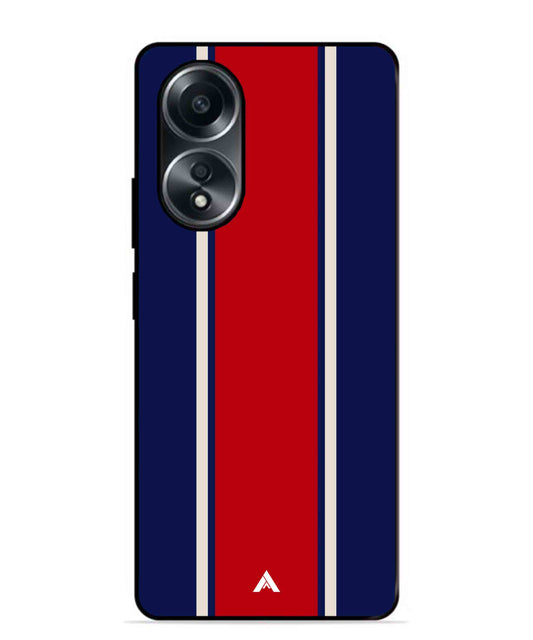 Stripe Pattern 15 Metal Back Cover Phone Case for Oppo A58