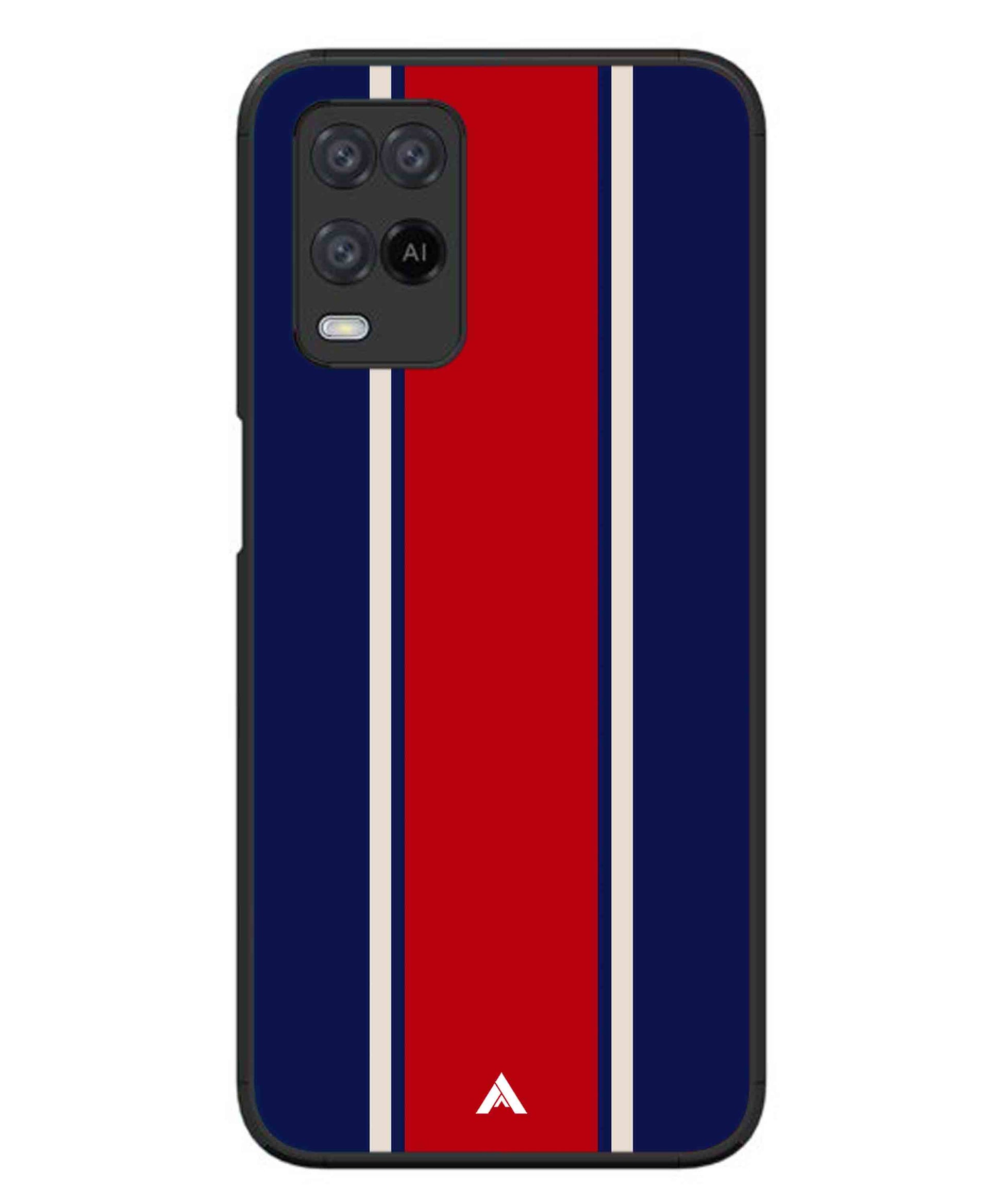 Stripe Pattern 15 Metal Back Cover Phone Case for Oppo A74